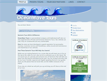 Tablet Screenshot of oceanwavetours.com